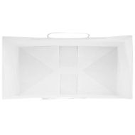 Хартиени торбички 50 бр с дръжки бели 32x22x28 см