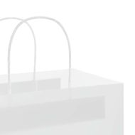 Хартиени торбички 50 бр с дръжки бели 32x22x28 см