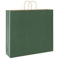 Хартиени торбички 250 бр с дръжки зелени 54x15x49 см