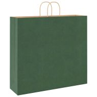 Хартиени торбички 250 бр с дръжки зелени 54x15x49 см