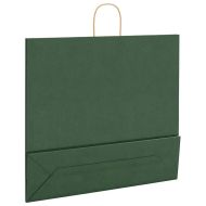 Хартиени торбички 250 бр с дръжки зелени 54x15x49 см