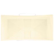 Хартиени торбички 250 бр с дръжки жълти 32x17x44 см