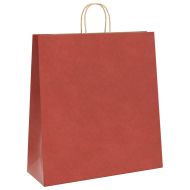 Хартиени торбички 250 бр с дръжки червени 45x17x48 см