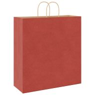Хартиени торбички 250 бр с дръжки червени 45x17x48 см