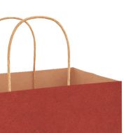 Хартиени торбички 250 бр с дръжки червени 45x17x48 см