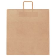 Хартиени торбички 250 бр с дръжки кафяви 45x17x48 см
