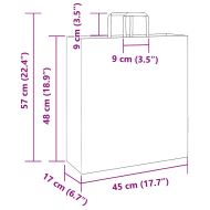 Хартиени торбички 250 бр с дръжки кафяви 45x17x48 см