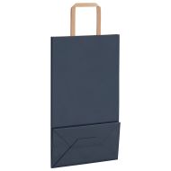 Хартиени торбички 50 бр с дръжки сини 21x11x36 см