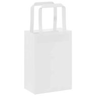 Хартиени торбички 250 бр с дръжки бели 15x8x21 см