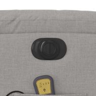 Електрически масажен реклайнер стол, облачно сив, текстил