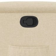 Изправящ реклайнер стол, кремав, текстил