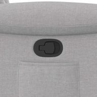 Изправящ реклайнер стол, облачно сив, текстил