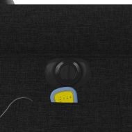 Електрически масажен наклоняем стол, черен, текстил