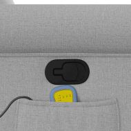 Изправящ масажен реклайнер стол, облачно сив, текстил