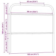 Резервна табла за легло, дъб сонома, 100 см, стомана и инженерно дърво