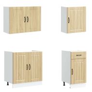 Комплект кухненски шкафове от 7 части Lucca, инженерно дърво