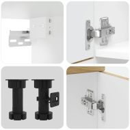 Комплект кухненски шкафове от 7 части Lucca, инженерно дърво