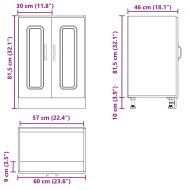 Шкаф за мивка, Kalmar, старо дърво 60x46x81,5см инженерно дърво