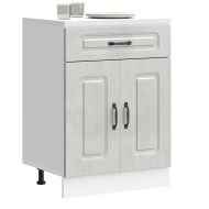 Кухненски шкаф, "Kalmar", бетонно сив, инженерно дърво