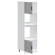 Шкафове за фурна 2 бр Porto, сив сонома, инженерна дървесина