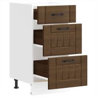 Кухненски шкаф Lucca, кафяв дъб, инженерна дървесина