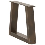 Крака за масичка за кафе, V-образни, 2 бр., естествена стомана, 30 x (30-31,3) см, стомана