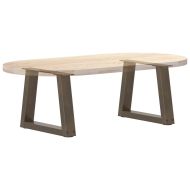 Крака за масичка за кафе, V-образни, 2 бр., естествена стомана, 30 x (30-31,3) см, стомана