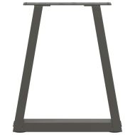 Крака за масичка за кафе, V-образна, 2 бр., антрацит, 28 x (42-43,3) см, стомана