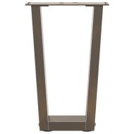 Крака за масичка за кафе, V-образни, 2 бр., естествена стомана, 38 x (42-43,3) см, стомана