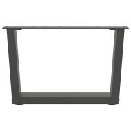 Крака за масичка за кафе, V-образни, 2 бр., антрацит, 50x(30-31,3) см, стомана