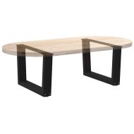 Крака за масичка за кафе, V-образни, 2 бр., черни, 60 x (30-31,3) см, стомана