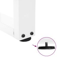 Крака за масичка за кафе, V-образни, 2 бр., бели, 38 x (42-43,3) см, стомана