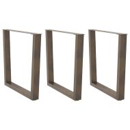 Крака за трапезна маса, V-образни, 3 бр., естествена стомана, 80 x (72-73,3) см, стомана