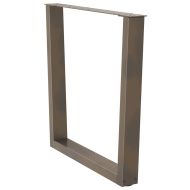 Крака за трапезна маса, V-образни, 3 бр., естествена стомана, 90 x (72-73,3) см, стомана