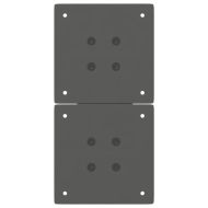 Крака за масичка за кафе, X-образни, 2 бр., антрацит, 38 x (42-43) см, стомана