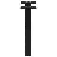 Крака за масичка за кафе, X-образни, 2 бр., черни, 37 x (30-31) см, стомана