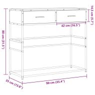Конзолна маса, дъб сонома, 90x35x80 см, инженерно дърво