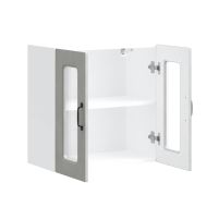 Кухненски стенен шкаф с стъклена врата, Kalmar, инженерно дърво