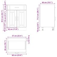 Кухненски шкаф Lucca, бял гланц, инженерно дърв