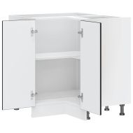 Кухненски ъглов шкаф Lucca, черен, инженерно дърво