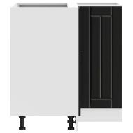 Кухненски ъглов шкаф Lucca, черен, инженерно дърво