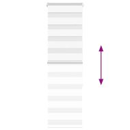 Зеброва щора бял 40x150 см ширина на плата 35,9 см полиестер