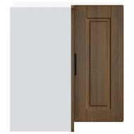 Кухненски стенен ъглов шкаф Porto, кафяв дъб, инженерно дърво