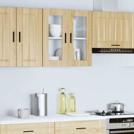 Кухненски стенен шкаф със стъклена врата Porto дъб сонома