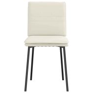 Трапезни столове, 4 бр, кремави, кадифе