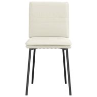 Трапезни столове, 6 бр, кремави, кадифе