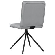 Трапезни столове, 4 бр, светлосиви, текстил