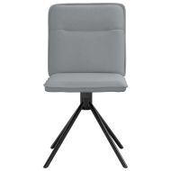 Трапезни столове, 6 бр, светлосиви, плат