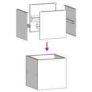 Кашпа, 40x40x40 см, поцинкована стомана