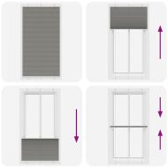 Плисирана щора Антрацит 105x200 cm Ширина на плата 104,4 cm